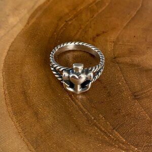 RETIRED James Avery Faith Hope Love Ring, Size 7, Sterling Silver